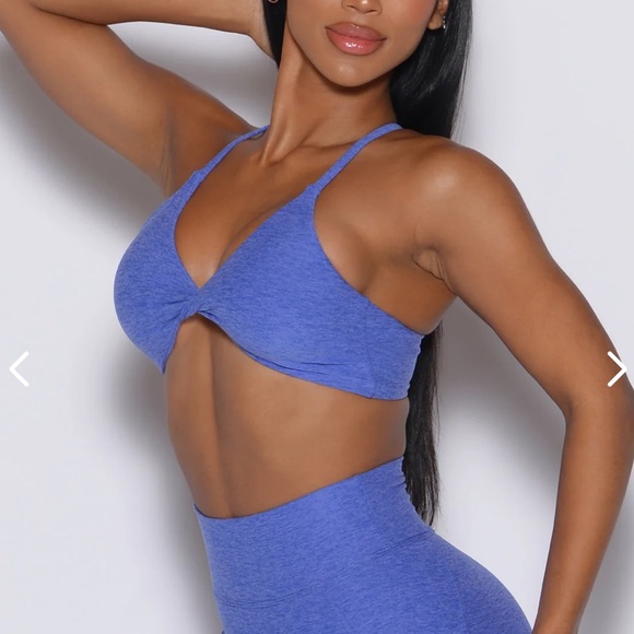 Bombshell Sportswear Twist Mini Bra, Violet Blue - Picture 4 of 9